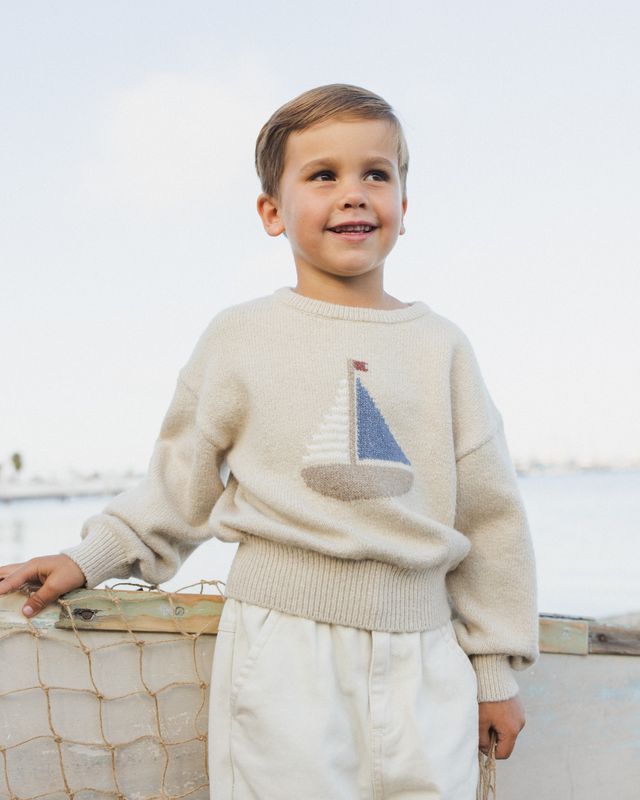 Rylee + Cru Aspen Sweater - Sailboat