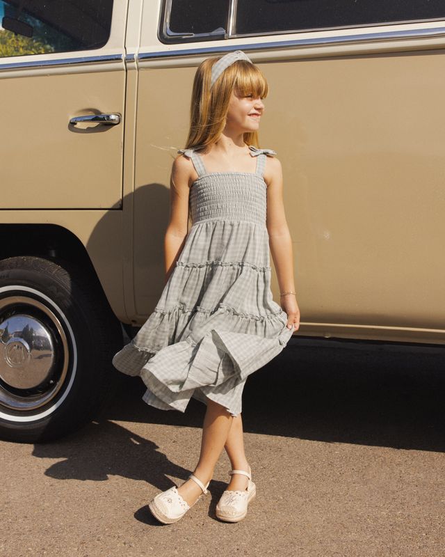 Rylee + Cru Taylor Dress - Green Gingham