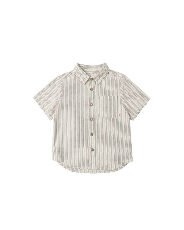 Rylee + Cru Collared Short Sleeve Shirt - Nautical Stripe