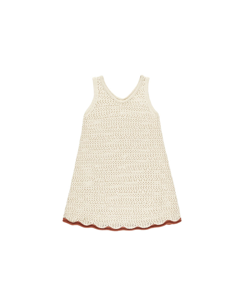 Rylee + Cru Crochet Tank Mini Dress - Natural