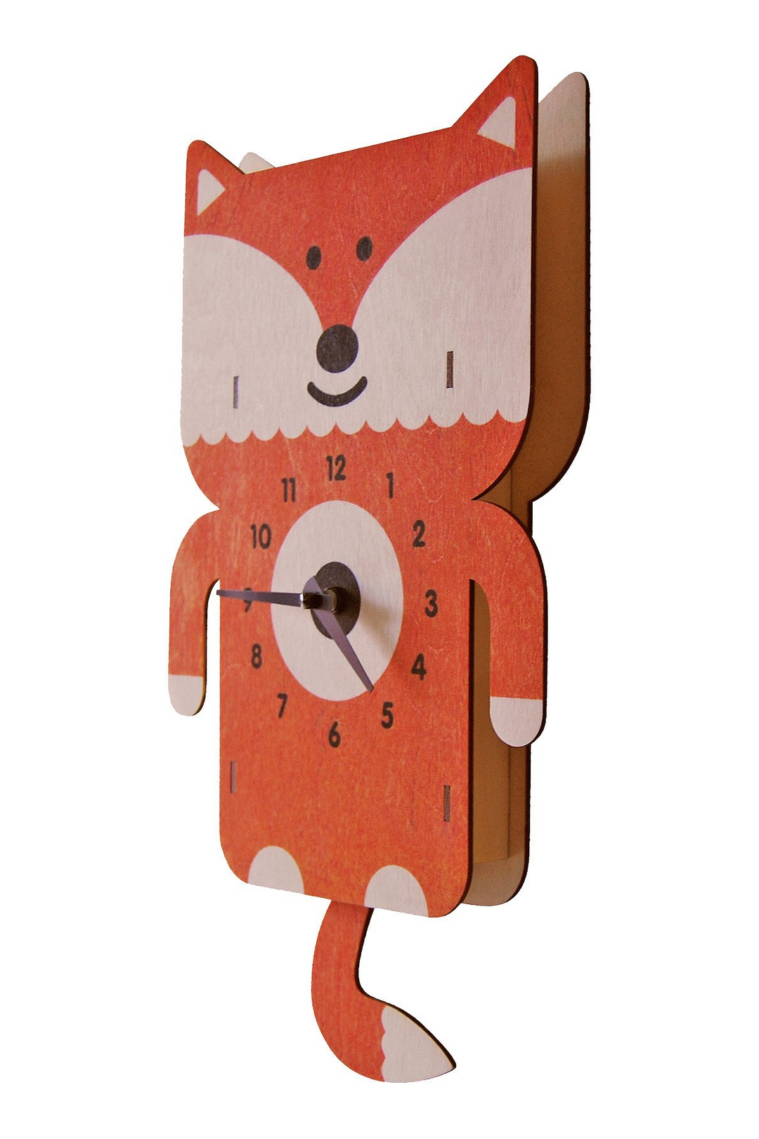 Popclox Fox Pendulum Clock - Wood