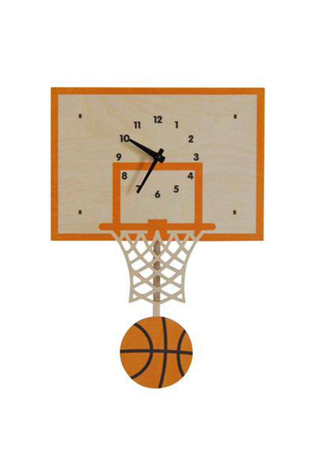 Popclox Basketball Pendulum Clock - Wood