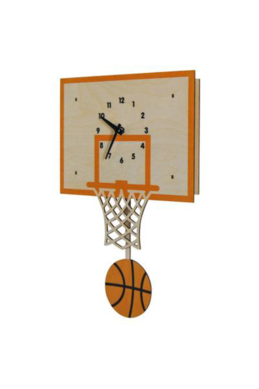 Popclox Basketball Pendulum Clock - Wood