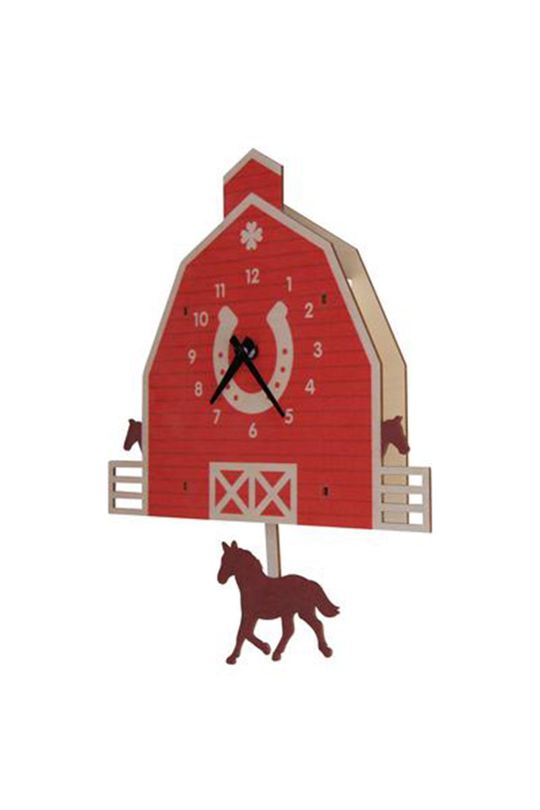 Popclox Horse Barn Pendulum Clock