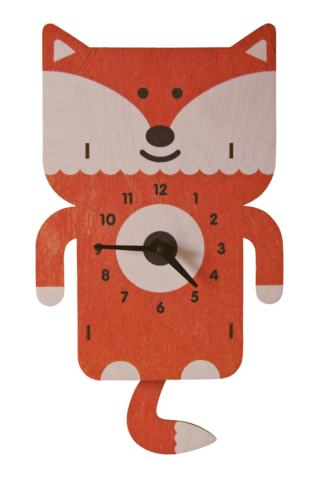 Popclox Fox Pendulum Clock - Wood