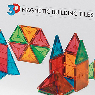 Valtech - MagnaTiles Magna-Tiles Clear Colors 100 Piece Set