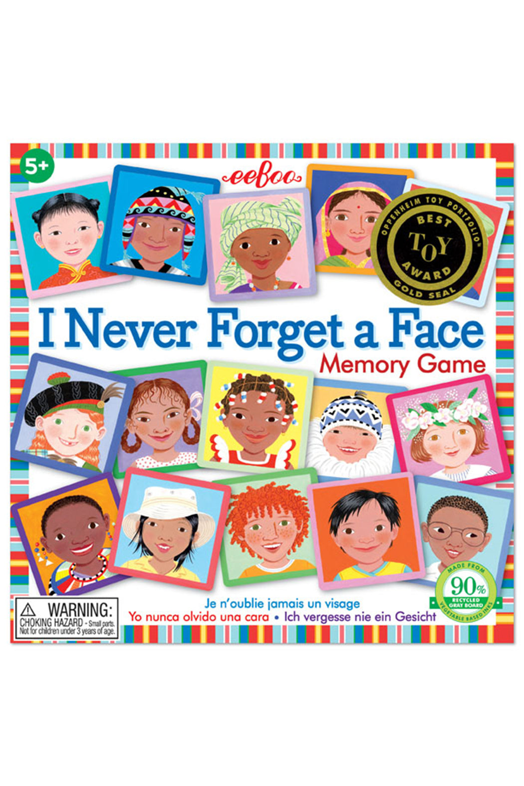 Eeboo I Never Forget A Face Memory and Matching Game