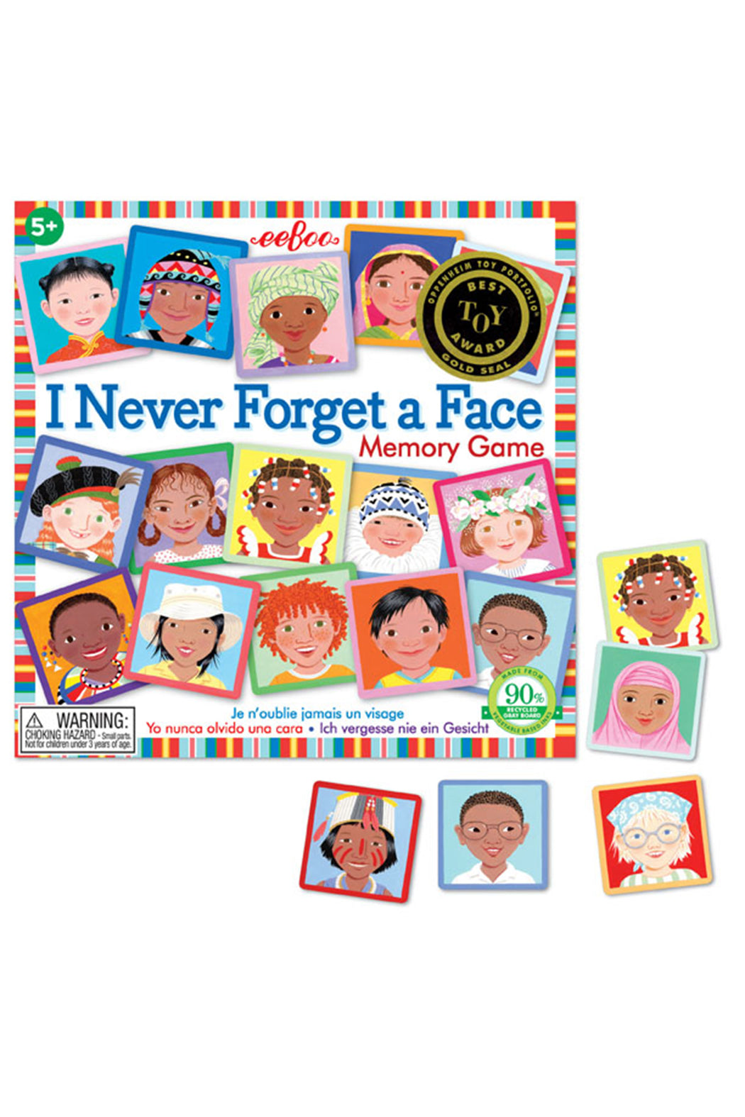 Eeboo I Never Forget A Face Memory and Matching Game