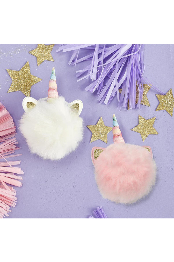 Cupcakes & Cartwheels Unicorn Sparkles Pom Pom Hair Tie