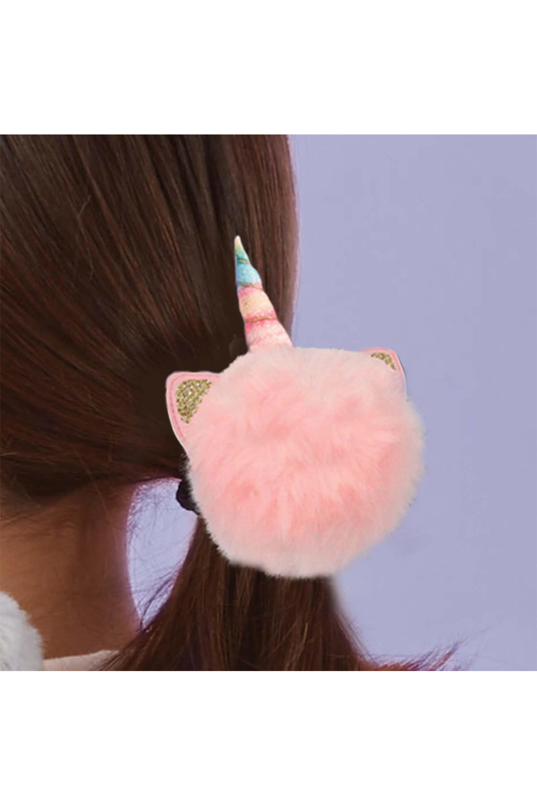 Cupcakes & Cartwheels Unicorn Sparkles Pom Pom Hair Tie