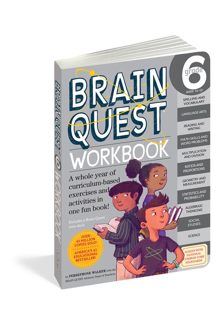 Workman Publishing Brain Quest Workbook Grade 6