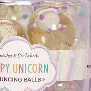 Cupcake & Cartwheels LED Happy Unicorn Bouncing Balls
