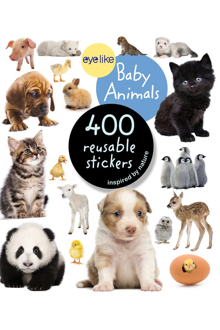 400 Reusable Stickers Baby Animals