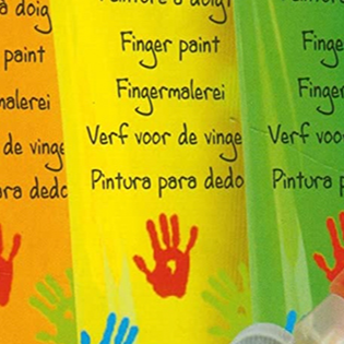 Djeco 6 Finger Paint Tubes Blue Box