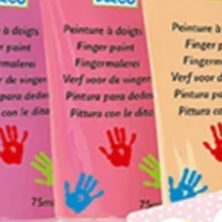 Djeco 6 Finger Paint Tubes Blue Box