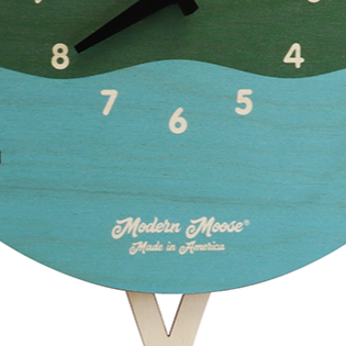 Popclox Canoe Pendulum Clock - Wood