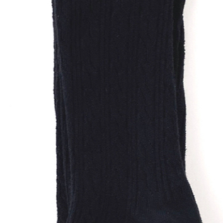 Little Stocking Co Black Cable Knit Tights