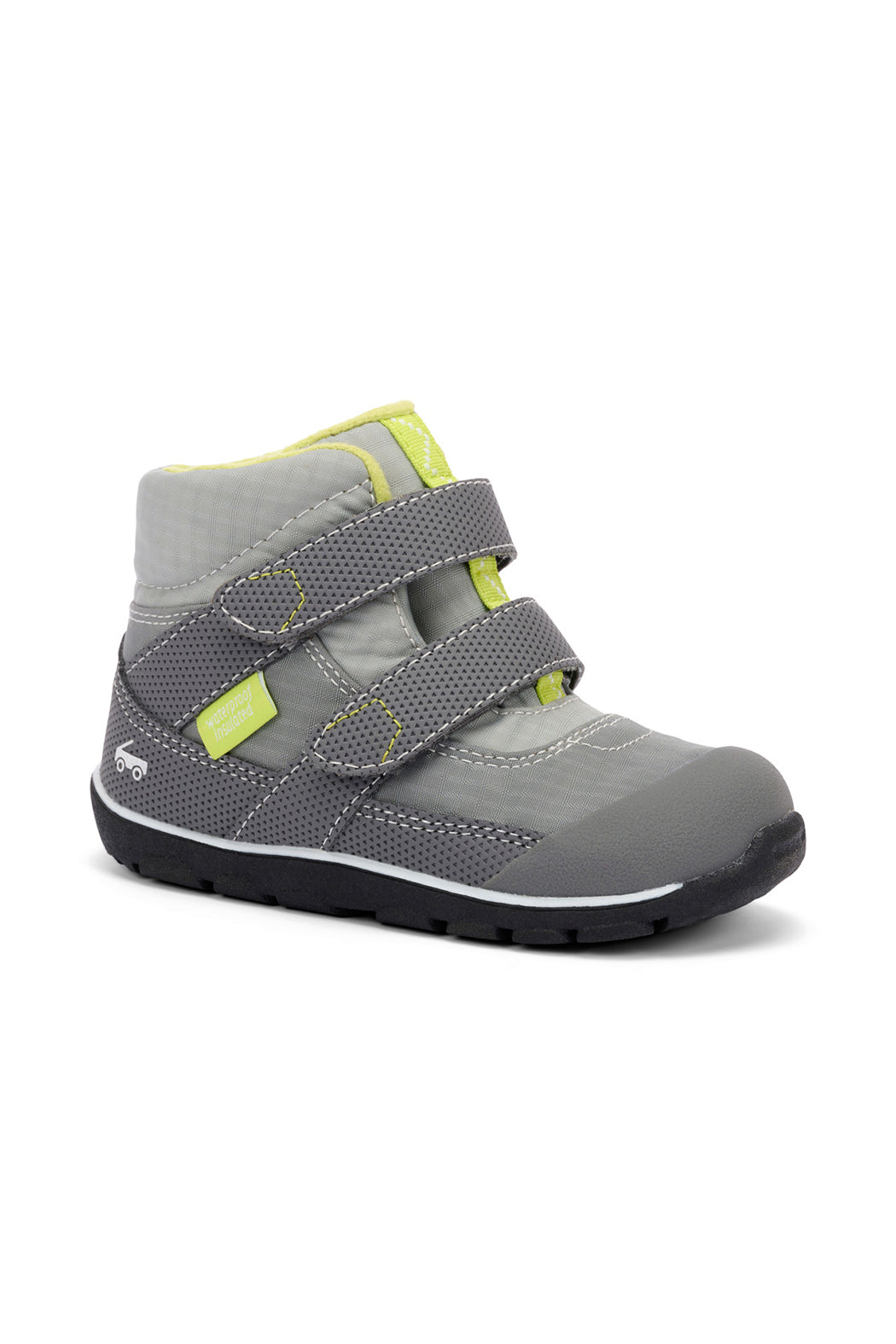 See Kai Run Atlas Waterproof/Insulated Boots - Grey/Lime