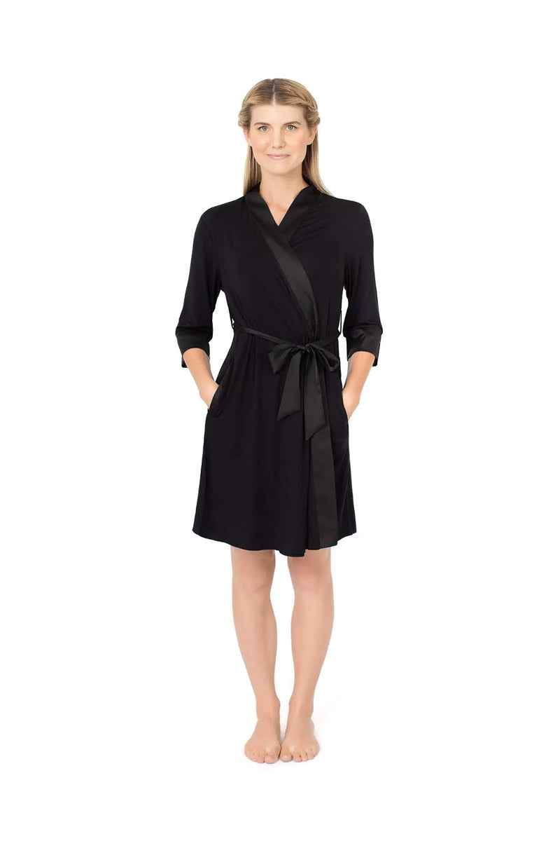 Kindred Bravely Emmaline Maternity & Postpartum Robe - Black