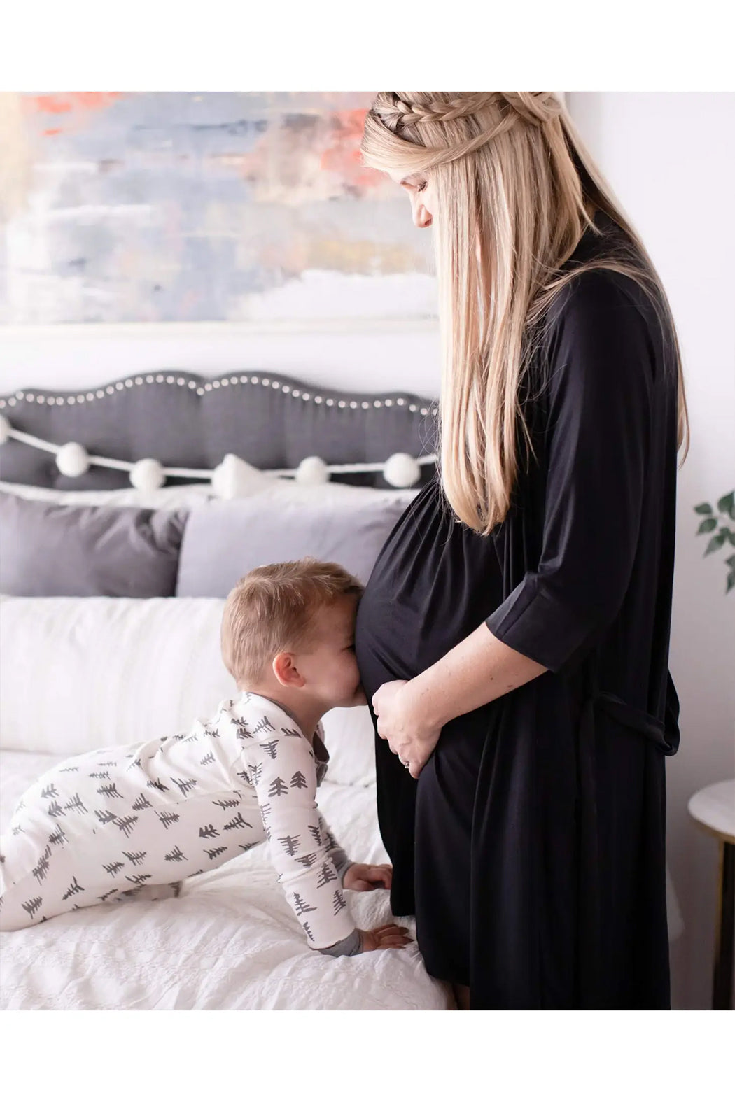 Kindred Bravely Emmaline Maternity & Postpartum Robe - Black