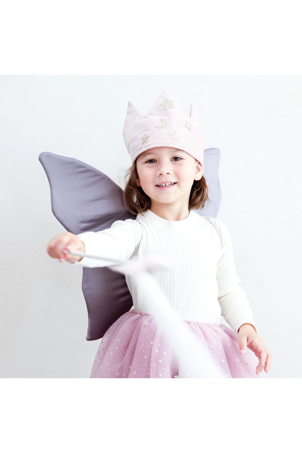 Mimi & Lula Stars And Moon Velvet Crown - Pink