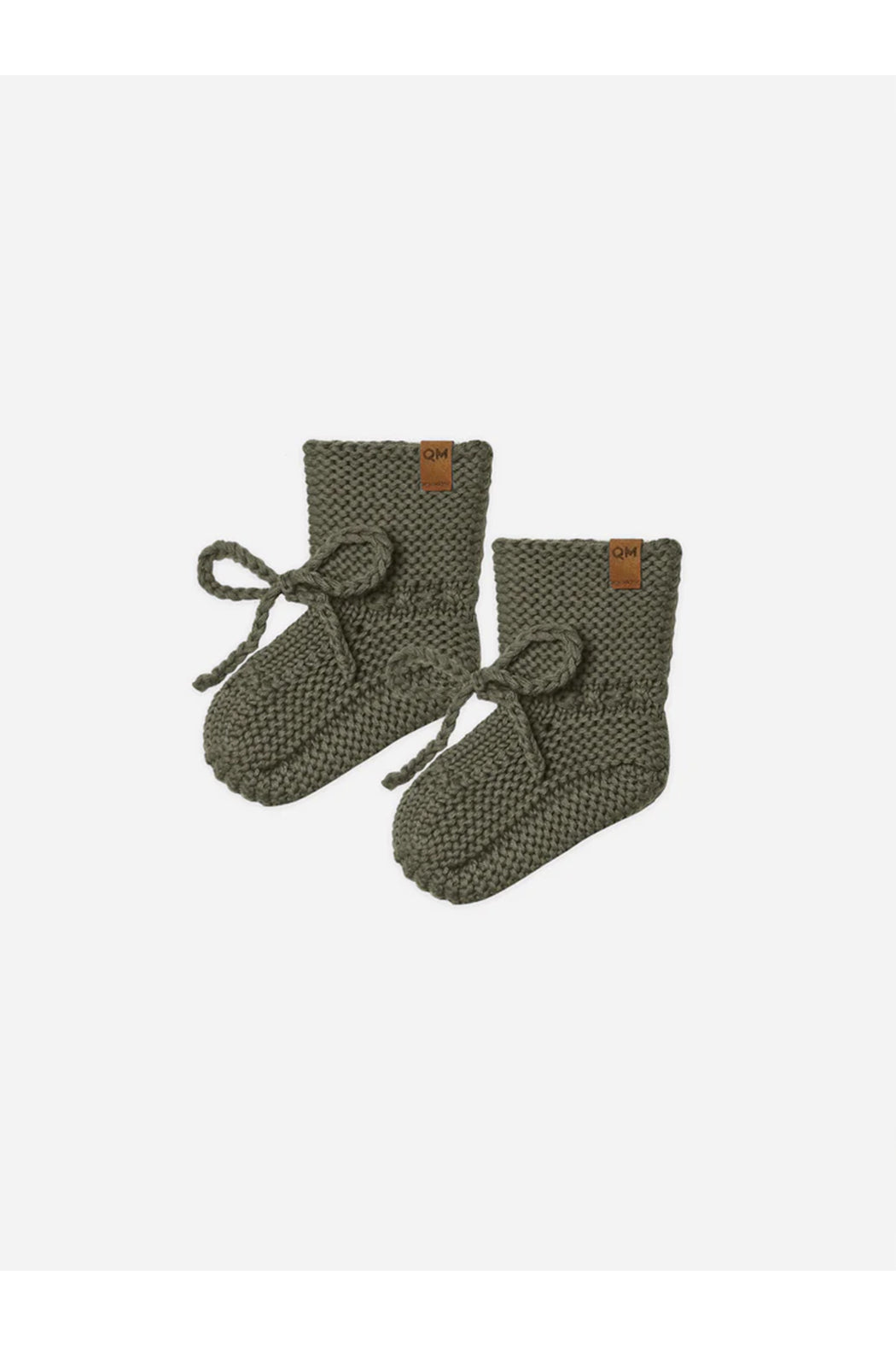 Quincy Mae Knit Booties - Forest