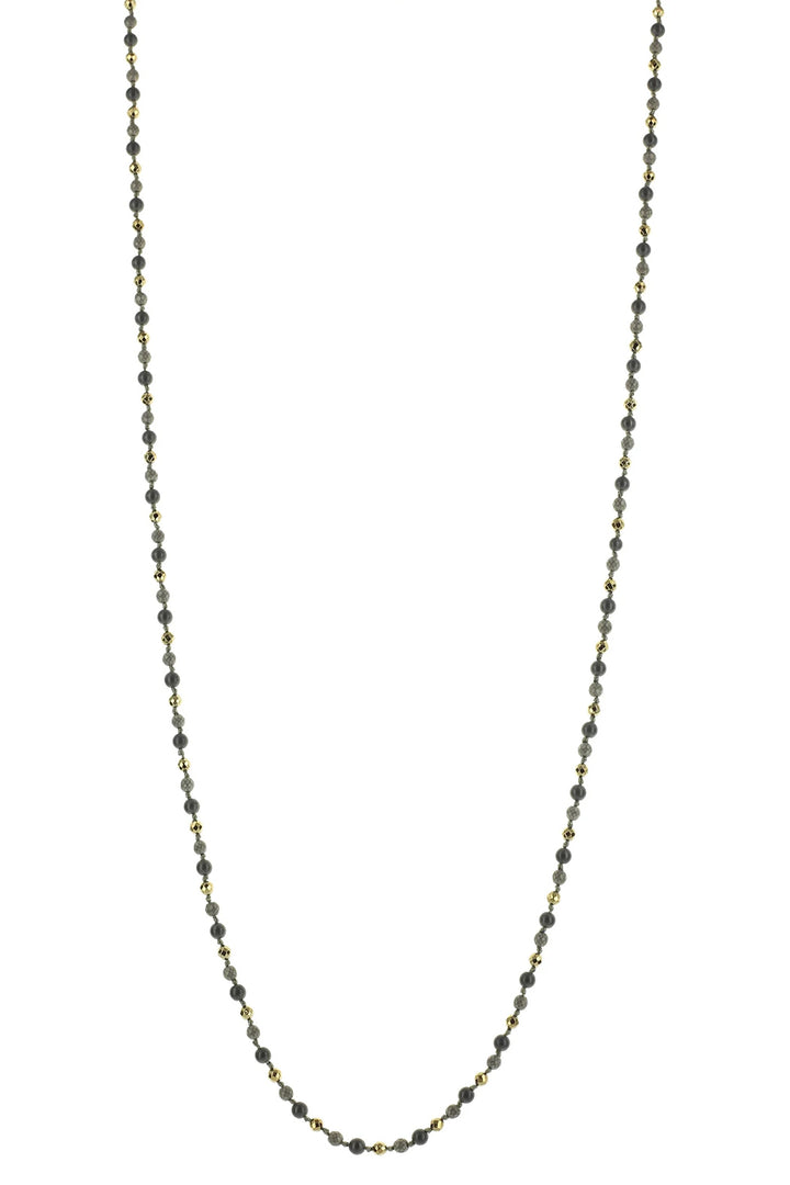 OMG Blings Hematite + Gold Necklace