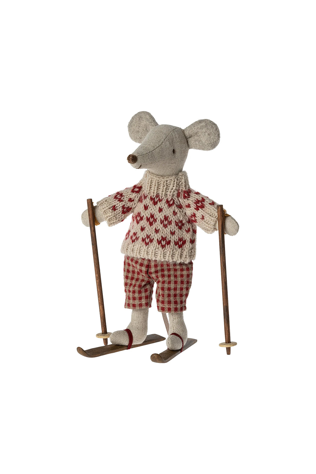 Maileg Winter Mouse With Ski Set - Mum