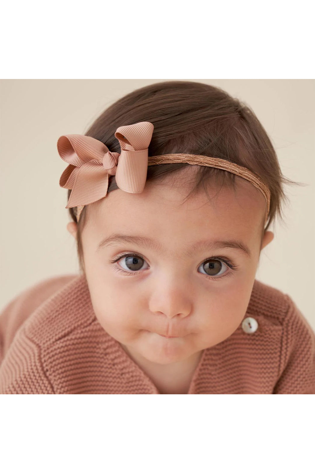 Elegant Baby Neutral Lace Bow Headband Set