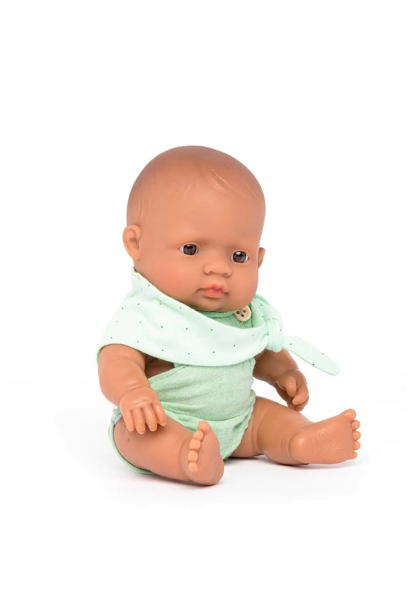Miniland Boy Doll With Clothing - 8 1/4"