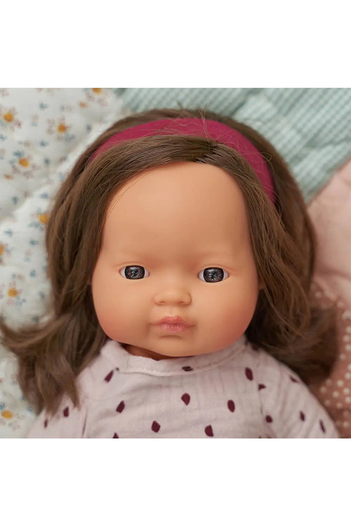 Miniland Baby Girl Doll Brunette - 15"