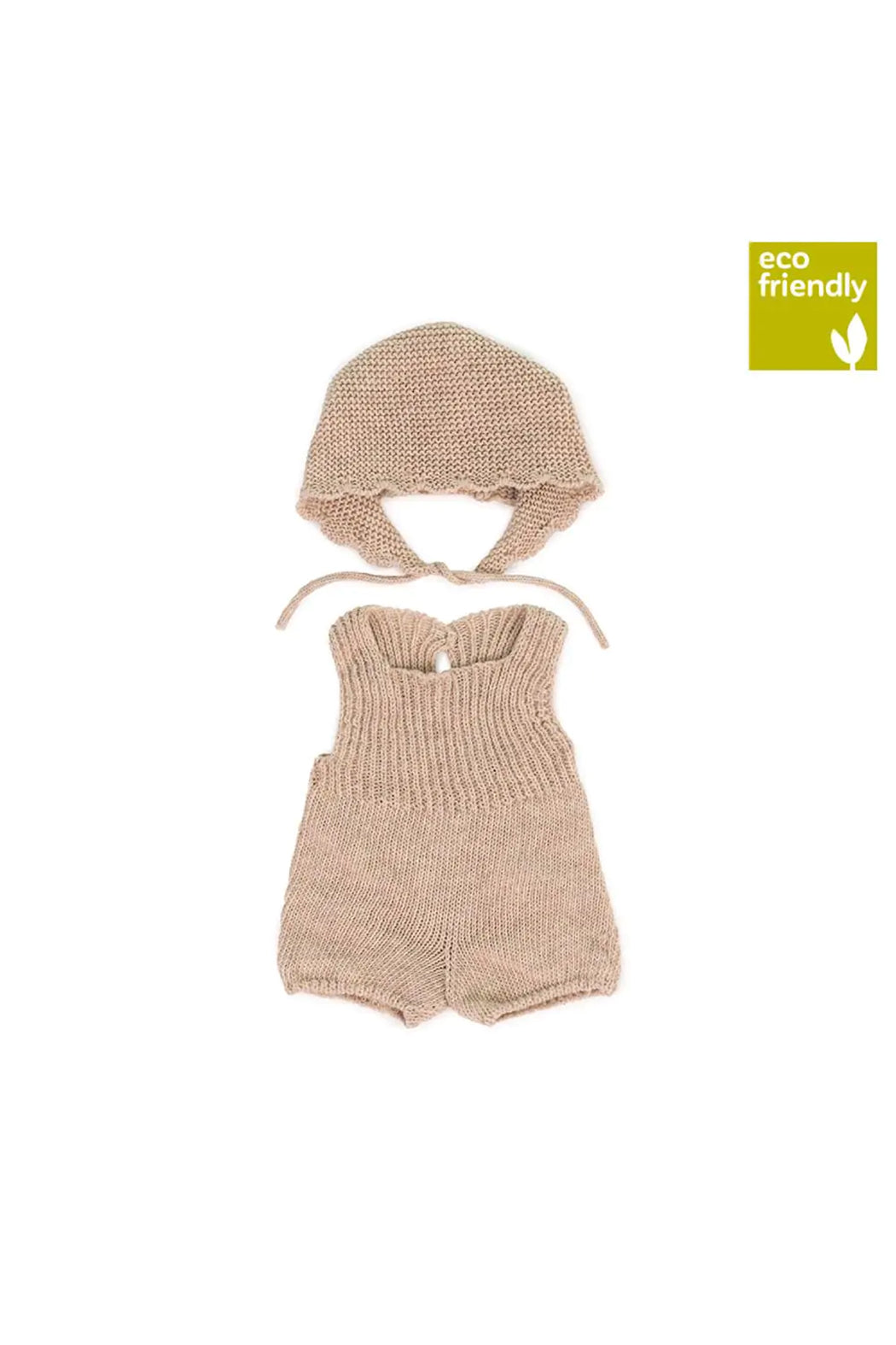 Miniland Knitted Doll Outfit 15 - Rompers & Bonnet