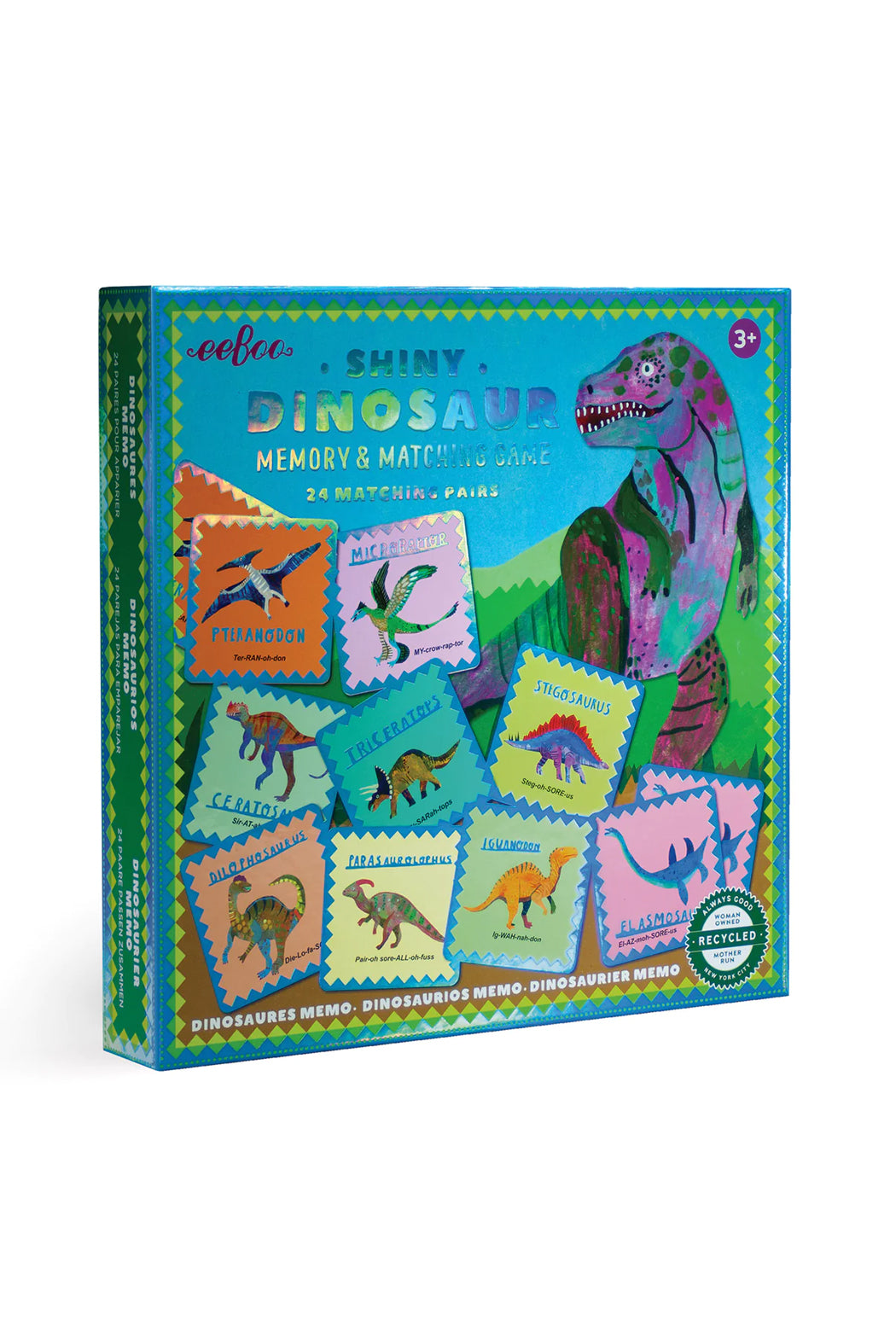 Eeboo Shiny Dinosaur Memory & Matching Game