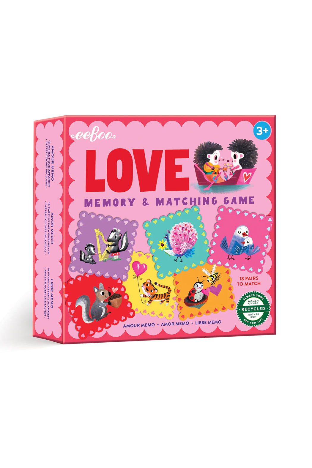 Eeboo Love Little Square Memory Game