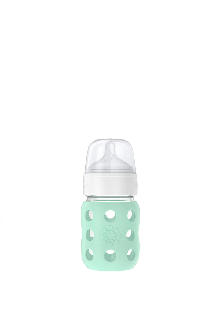 Lifefactory 8oz Glass Baby Bottle Stage 2 Nipple/Stopper/Cap